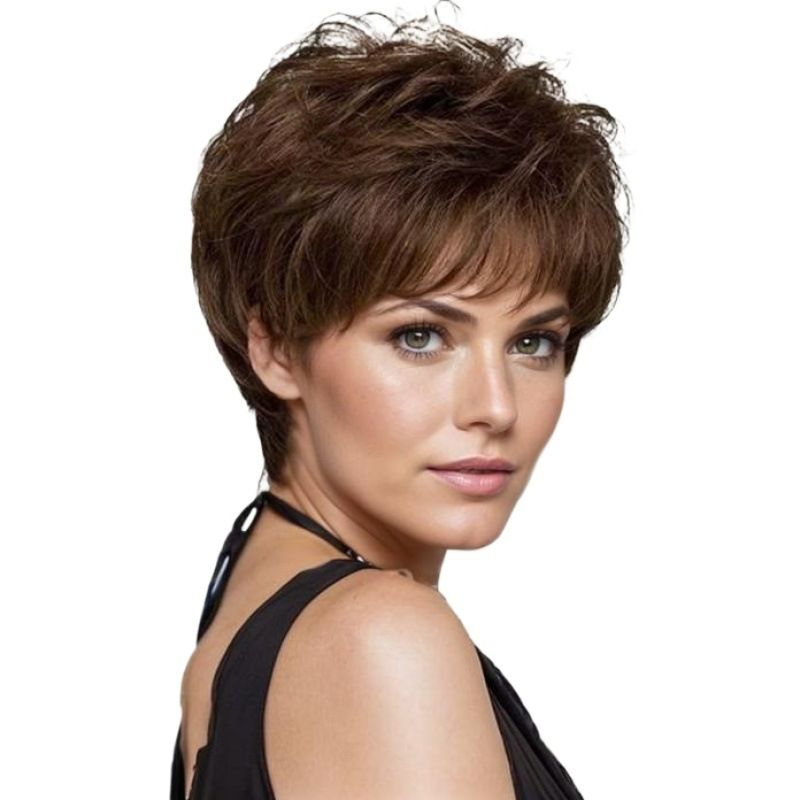 Curly Afro Wig Short Kinky Curly Wig Natural Fluffy Synthetic Hair Wig Easy Wear No Glue Daily Use Lightweight Realistic Short Wig Heat Resistant Soft Hair
