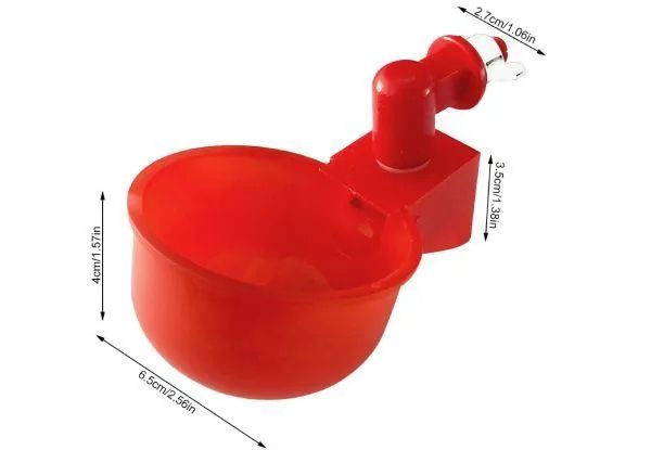 Automatic Poultry Drinker Cups 5PCS Chicken Water Feeder Self Filling Water Cups for Hens Ducks Quails Pigeons Bee Waterer Easy Install Poultry Drinking System Farm Tool