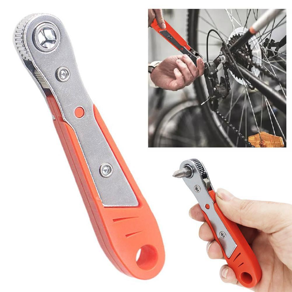 Ratchet Screwdriver Set Dual Direction Mini Ratchet Wrench Right Angle Screwdriver Magnetic Bit Driver with 10 Bits Compact Tool for Tight Spaces Car Repair Home Use