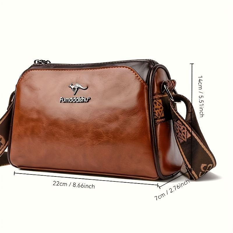 Women Crossbody Bag Vintage Faux Leather Shoulder Bag Adjustable Strap Small Handbag Elegant Compact Design for Daily Use Travel Casual Outings Ladies Purse Black White Brown Green