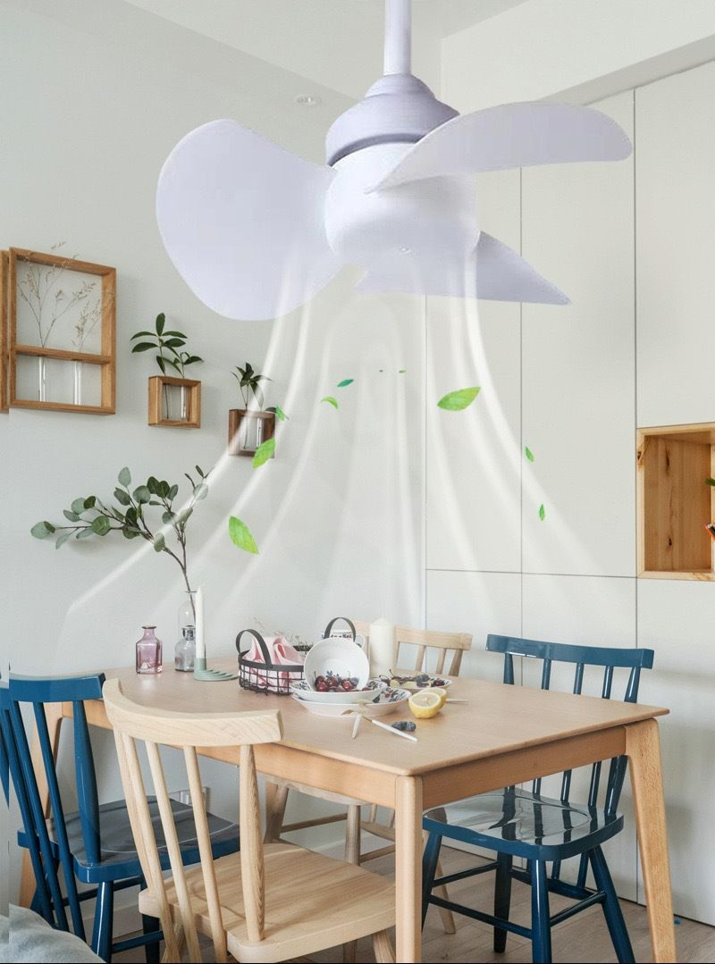 E27 Mini Fan LED Bulb Fan Small Portable Electric Fan Screw Socket Fan for Home Bedroom Kitchen Dorm Ceiling Fan Quiet Cooling Fan Energy Saving Easy Install 220V Household Fan