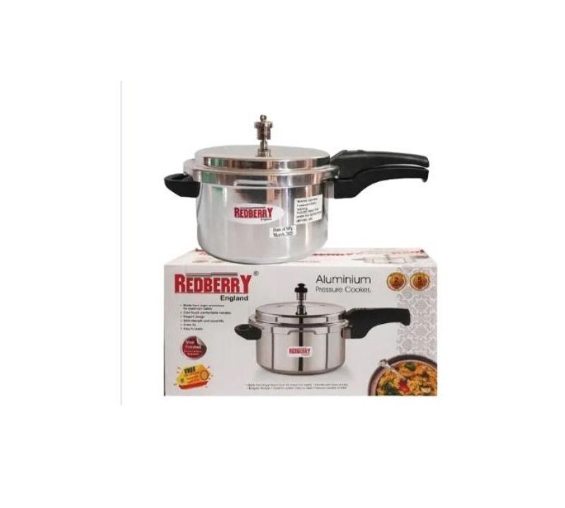 5LTRS Redberry pressure cookers with an additional gasket and safest valve .Cooks healthy, flavorful meals 3 to 10 times faster than ordinary methods. The pressure cooker is made of rust-proof, heavy