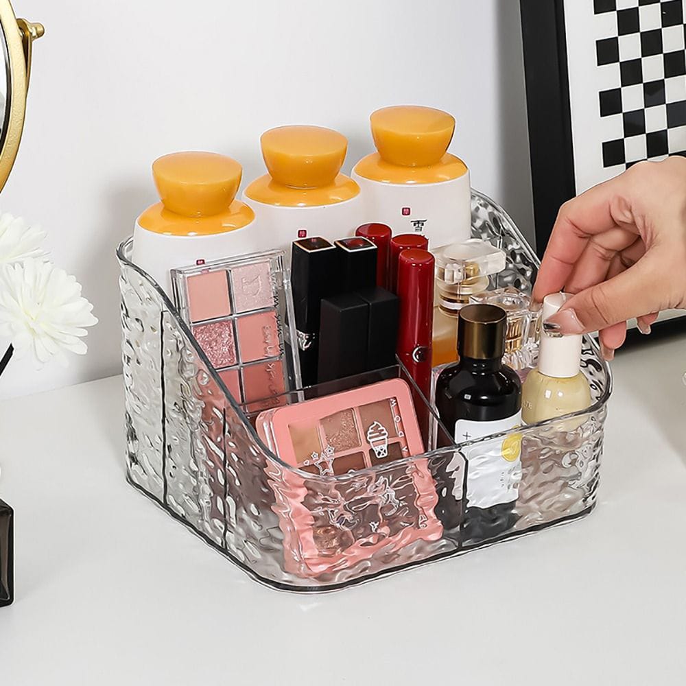5 Grid Remote Control & Cosmetic Organizer – Desktop Storage Box for Living Room, Office & Vanity