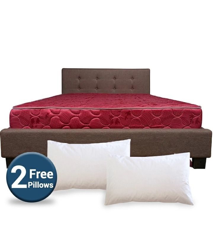 Ndovu 8-Inch High-Density Mattress with 2 Complimentary Pillows – Enhanced Durability, Firm Support, and Strong Stitching – Available in Sizes (3by 6), (3.5by 6), (4by 6), (5by 6), (6by 6) – Superior