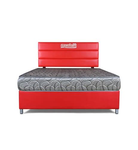 Superfoam 8-Inch Quilted Mattress with 2 Free Fibre Pillows – Medium-Firm Support, Reinforced Design, Sizes (3by 6), (3.5by 6), (4by 6), (5by 6), (6by 6) – Premium Sleep Combo