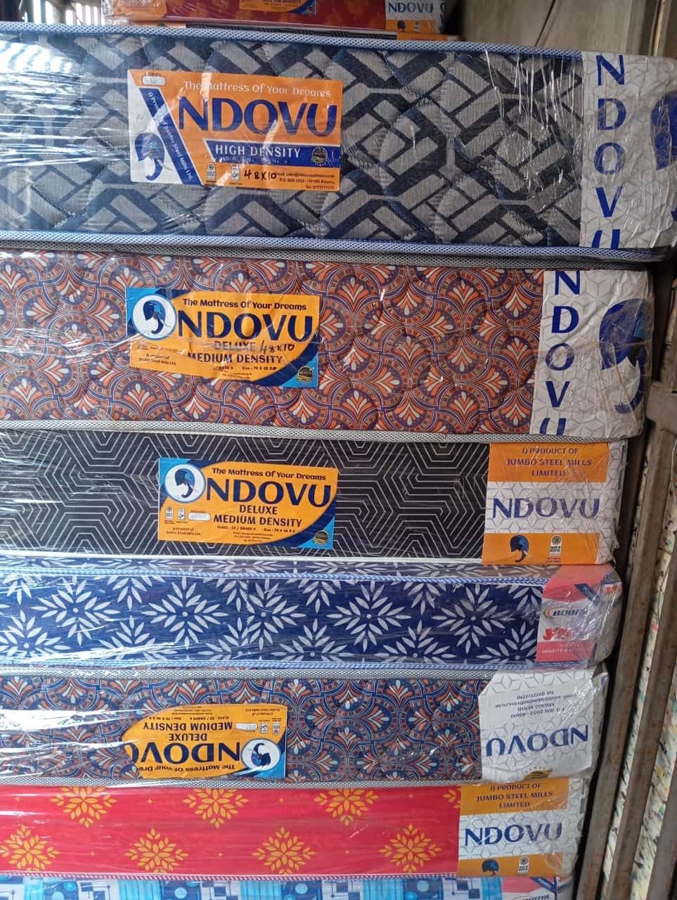 🦏 Ndovu 8-Inch Medium Density Quilted Mattress – Deluxe Comfort, Elegant Fabric, Long-Lasting Support – Sizes (3by 6), (3.5by 6), (4by 6), (5by 6), (6by 6) – Made in Kenya 🇰🇪
