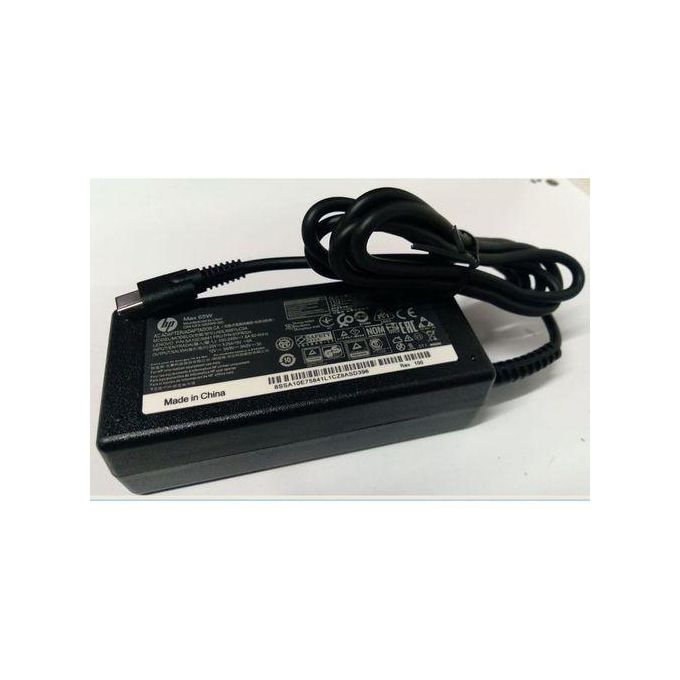 65W USB-C Fast Charging Laptop Adapter for HP EliteBook – Type-C Charger, Compatible with 830/840/850 G5/G6/G7/G8 & x360 Models – Complete with Power Cable