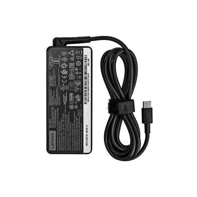 Lenovo Laptop Charger – 65W USB Type-C Fast Charging AC Adapter for ThinkPad & IdeaPad Models – Complete with Power Cable