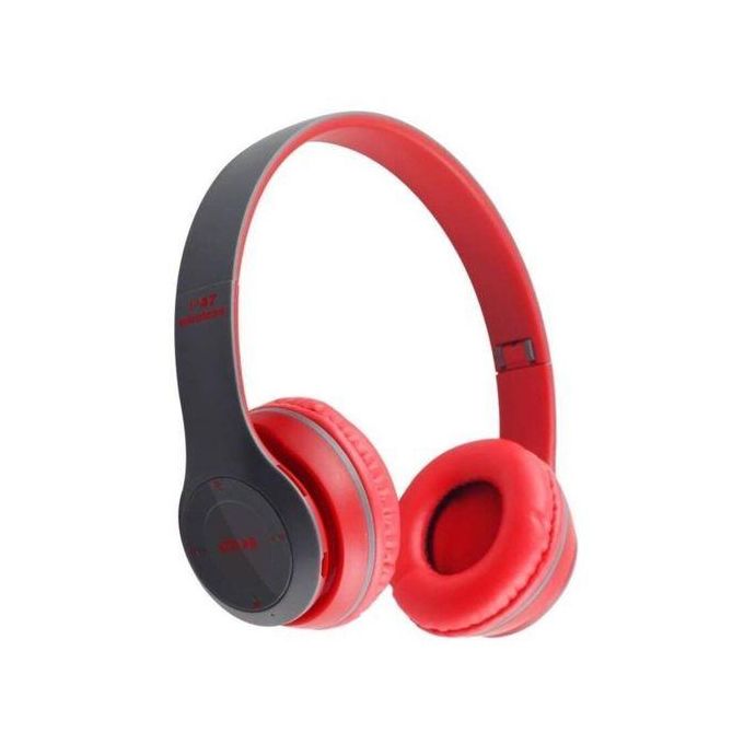 P47 Bluetooth Headphone Wireless Earphone – red