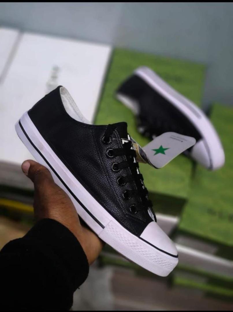 Leather rubbers shoes,flat canvas all stars, available from sizes 37-42 in different colours, Maroon,grey,white red-cut,black sole white,black ,white black-cut,quality assured, leather