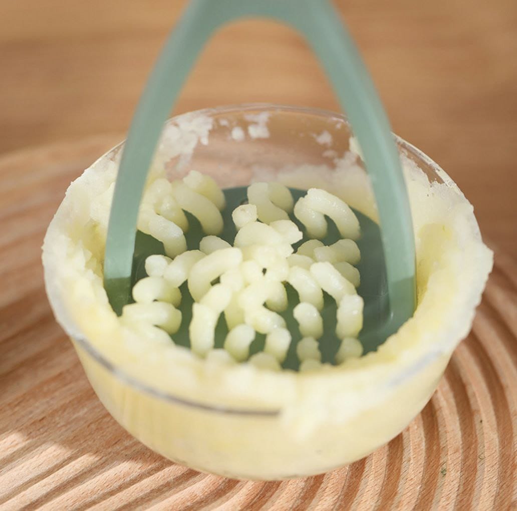 Potato Masher Manual Masher Kitchen Masher Non-Scratch Silicone Potato Pumpkin Ricer Smasher Kitchen Tools for Bean, Root Vegetables, Fruits, Baby Food, Avocado potato masher