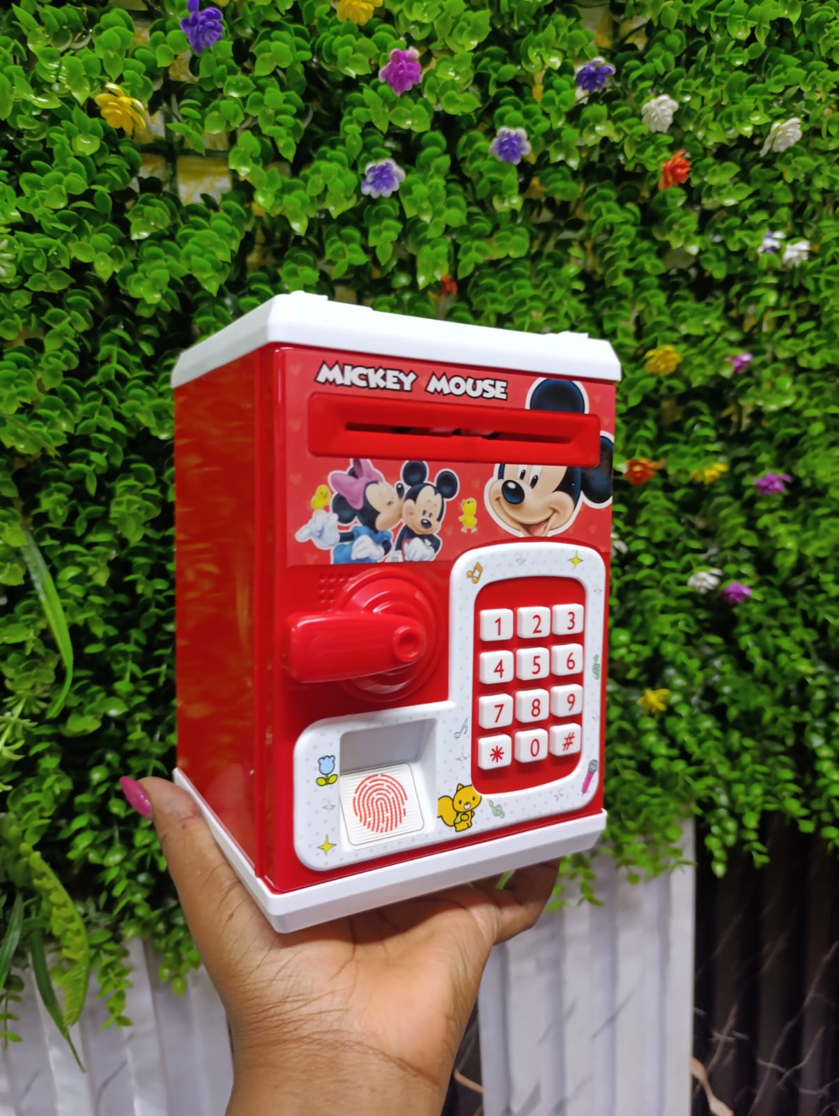 Kids Electronic Saving Box with Password Lock & Fingerprint – Battery Operated Money Bank, with password lock and fingerprint design, Helps kids develop good saving habits.