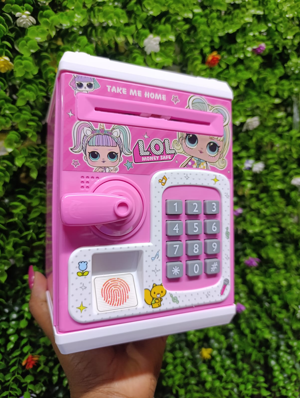 Kids Electronic Saving Box with Password Lock & Fingerprint – Battery Operated Money Bank, with password lock and fingerprint design, Helps kids develop good saving habits.