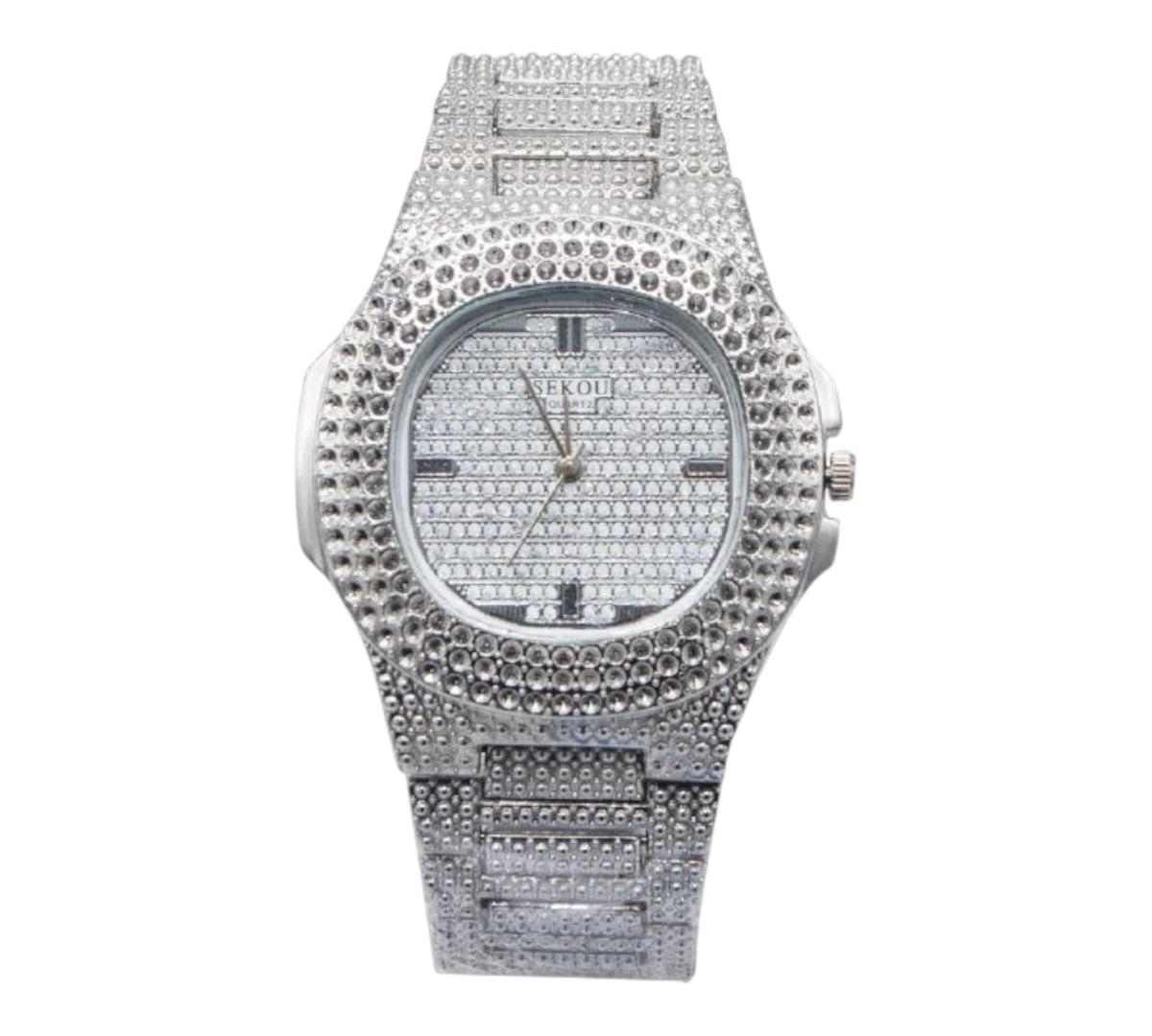 Fashion Luxury Iced Out Wristwatches Hip Hop Wrist Quartz Gold & Silver Watch for Men& Women