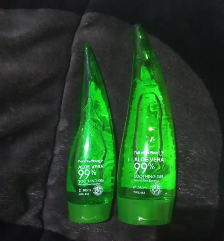 Fruit Of The Wokali Aloe Vera Soothing Gel Sunburn Repair Gel 99% Natural AloeVera Content Treat Sun Burns and Repairs Skin Faster Hydrating and Moisturizing Cream