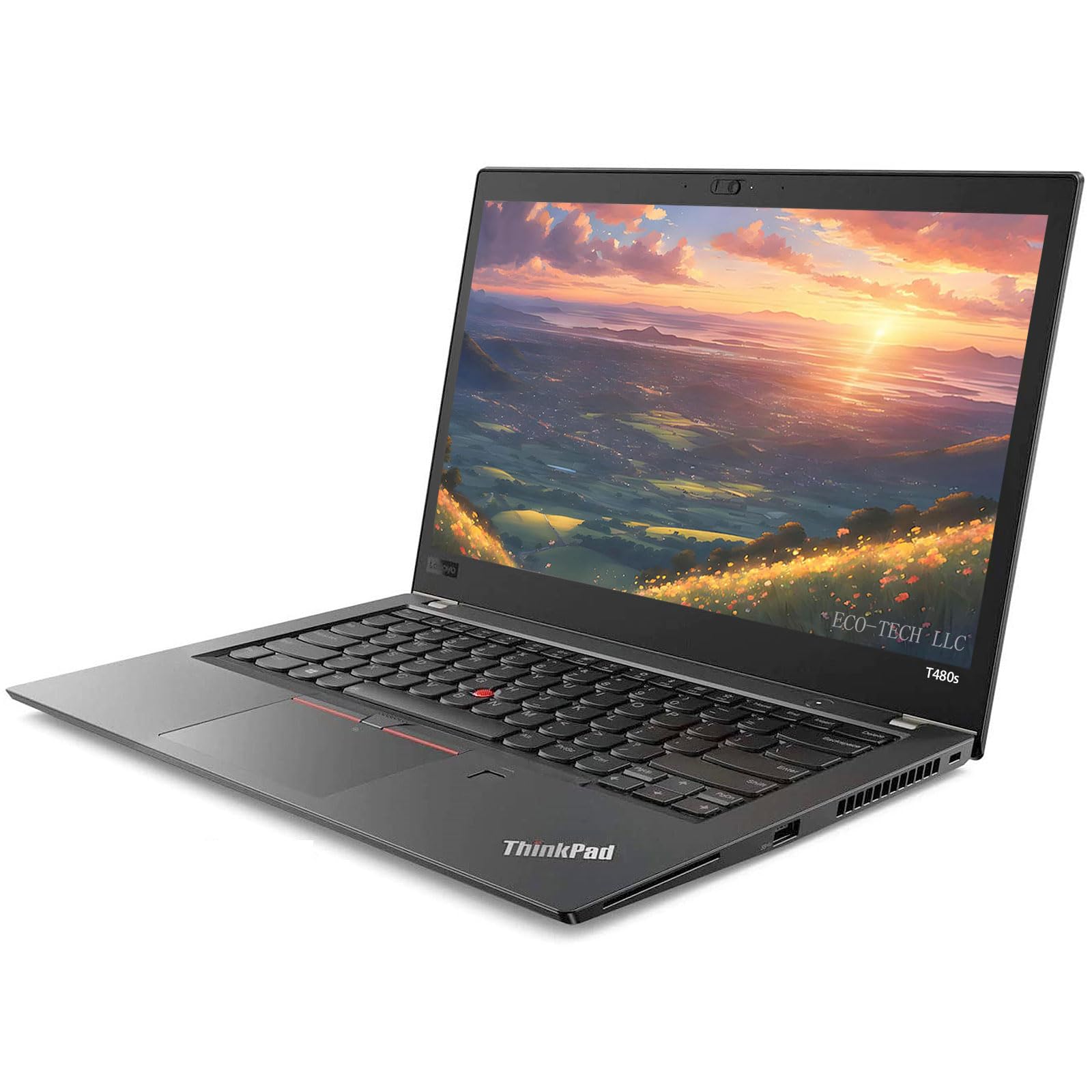 (i7+16GB+512GB+14") Refurbished Lenovo ThinkPad T480s Laptop Intel Core i7 8th gen 16GB RAM 512GB SSD 14" FHD Refurbished Laptops Computer Bluetooth Webcam Intel Graphics windows 11 Black 14 inch