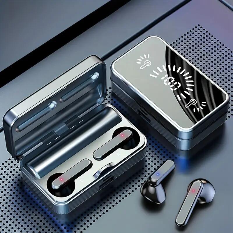 TIMACK S20 Wireless Bluetooth Earphone Noise Cancelling Earpods LED Power Digital Display 5.3 HIFI Stereo Earbuds