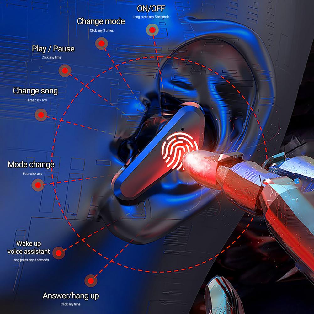 GreatMall® X15 Pro TWS Gaming Earbuds Wireless Bluetooth Earphones With Mic Bass Audio Sound Positioning 9D Stereo Music HiFi Bluetooth Earpods For Gamer