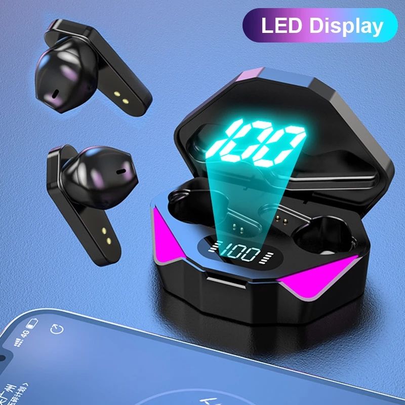 GreatMall® X15 Pro TWS Gaming Earbuds Wireless Bluetooth Earphones With Mic Bass Audio Sound Positioning 9D Stereo Music HiFi Bluetooth Earpods For Gamer