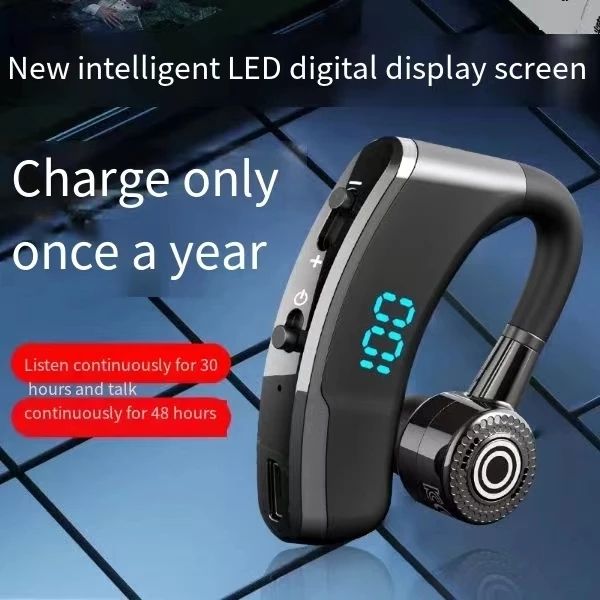 TIMACK V9 Business Wireless Bluetooth Earphone With HD Mic Calling Noice Cancelling Driver Car Sport Business Earpods HD Call Headset Outdoor  270° Rotation