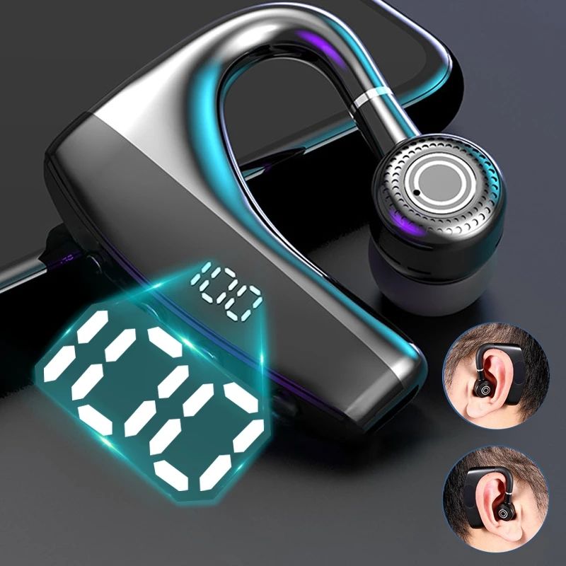 TIMACK V9 Business Wireless Bluetooth Earphone With HD Mic Calling Noice Cancelling Driver Car Sport Business Earpods HD Call Headset Outdoor  270° Rotation