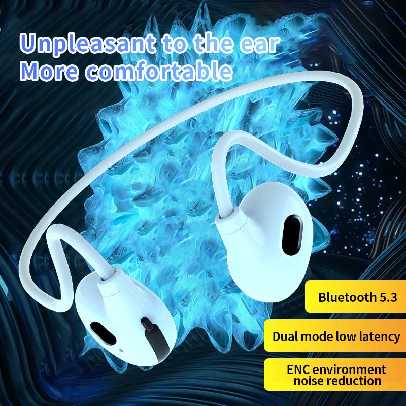 TIMACK Wireless Earbuds Bluetooth 5.3 Earphones Air-Conduction Waterproof Earpods Stereo Over-Ear Sports Headphones with Mic