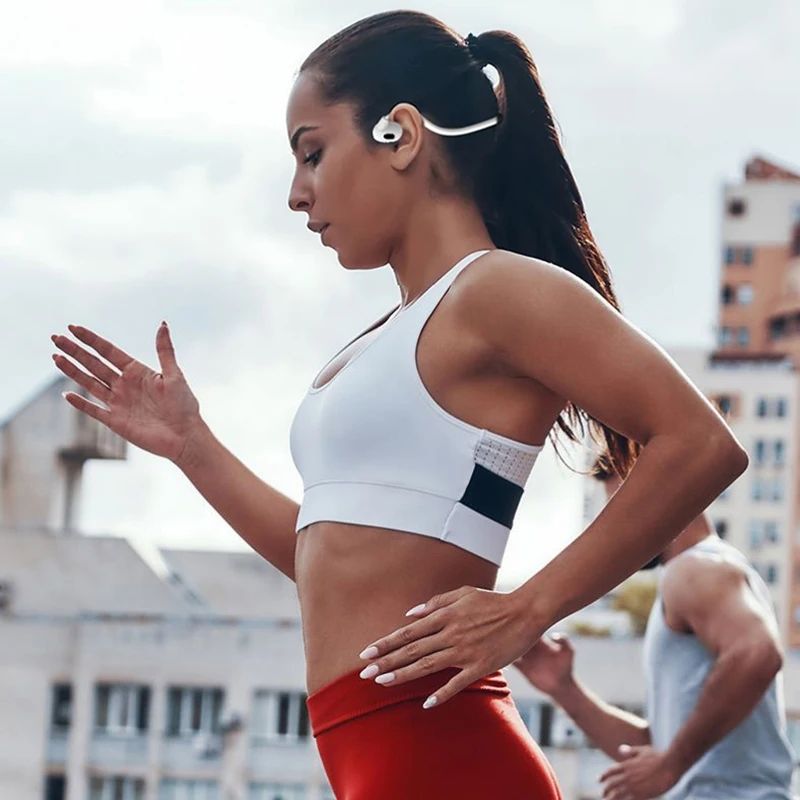 TIMACK Wireless Earbuds Bluetooth 5.3 Earphones Air-Conduction Waterproof Earpods Stereo Over-Ear Sports Headphones with Mic