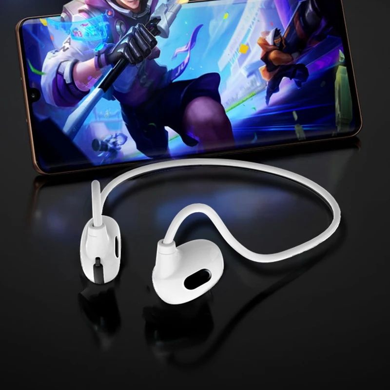 TIMACK Wireless Earbuds Bluetooth 5.3 Earphones Air-Conduction Waterproof Earpods Stereo Over-Ear Sports Headphones with Mic