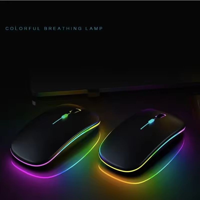 GreatMall® Wireless Mouse RGB Rechargeable Bluetooth Mice Wireless Computer Mouse LED Backlit Ergonomic Gaming Mouse for Laptop PC 3600DPI