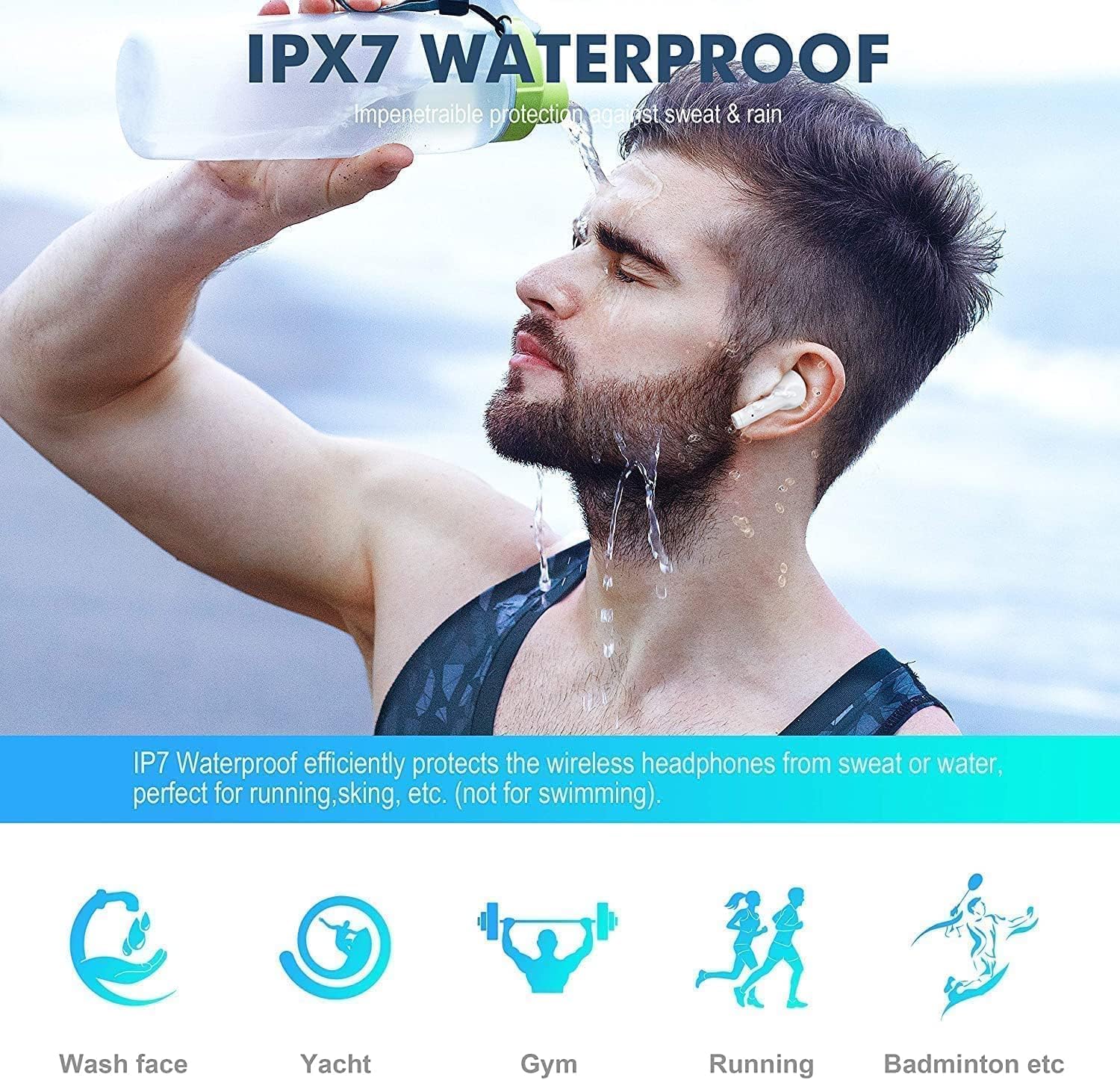 GreatMall® TWS Air Pro4 Bluetooth Earphones Wireless Earbuds Mini Sports Earpods Music For iPhone Xiaomi Huawei Redmi