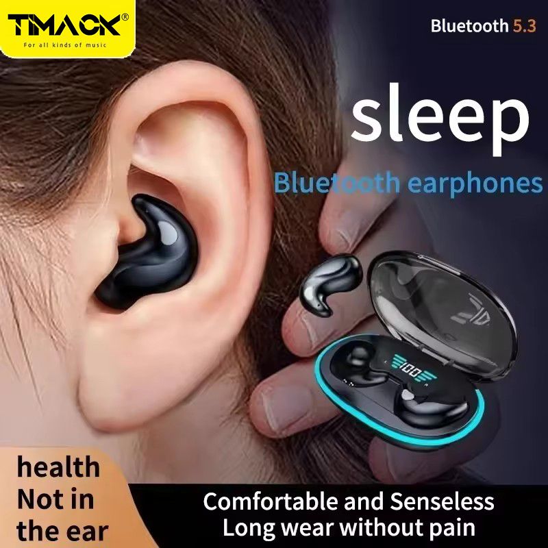 GreatMall® X55 Sleeping Earbuds Wireless Mini Headphones For Work TWS Bluetooth Earphone Stereo Hidden Headsets with Mic HD Call Sport Earpods