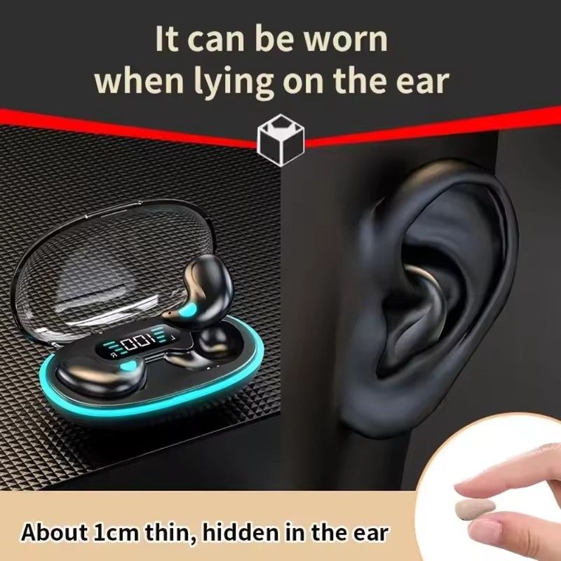 GreatMall® X55 Sleeping Earbuds Wireless Mini Headphones For Work TWS Bluetooth Earphone Stereo Hidden Headsets with Mic HD Call Sport Earpods