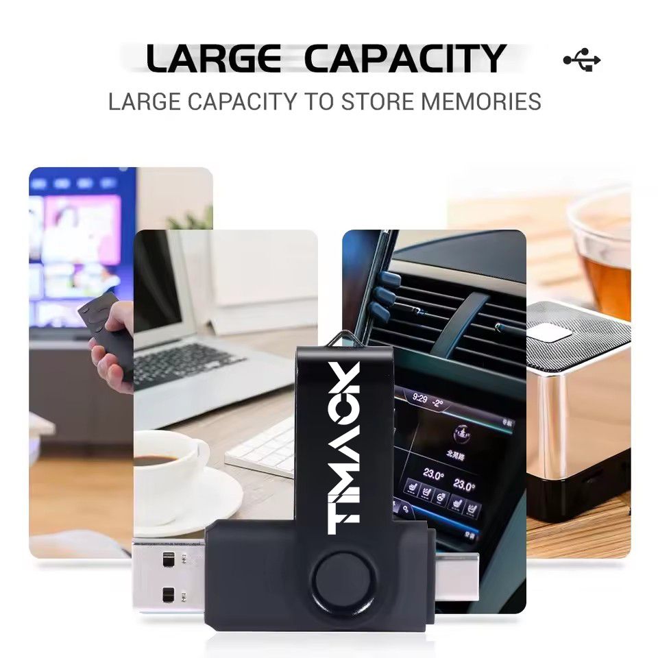 【FREE GIFT】TIMACK® 128GB USB 3.0 Metal OTG 2 IN 1 Type C Flash Drive 64GB Pen Drive 16GB Pendrive Disk On Key USB Stick Memory Flash Disk Real Capacity Promotion