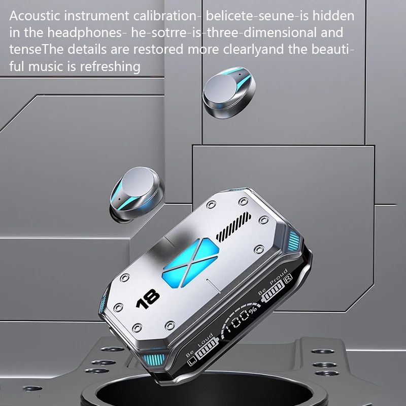 GreatMall® M41 Bluetooth Earphone Wireless Earbuds Smart Touch Digital Display Stereo Earpods With Colour Light Magnetic Suction Headset