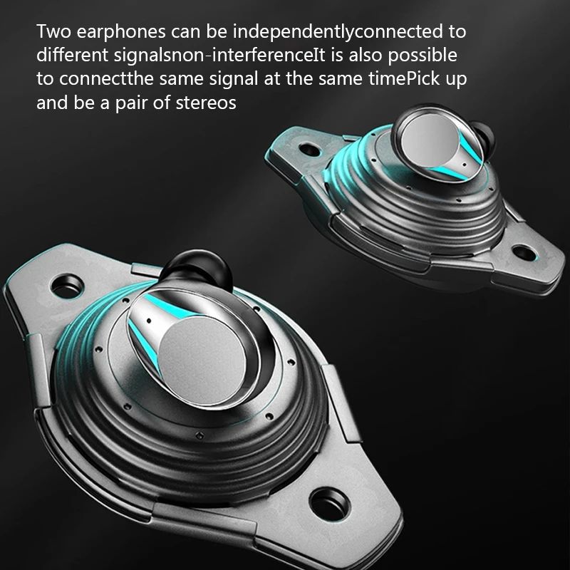 GreatMall® M41 Bluetooth Earphone Wireless Earbuds Smart Touch Digital Display Stereo Earpods With Colour Light Magnetic Suction Headset