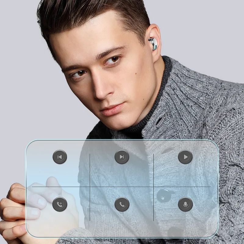 GreatMall® M41 Bluetooth Earphone Wireless Earbuds Smart Touch Digital Display Stereo Earpods With Colour Light Magnetic Suction Headset