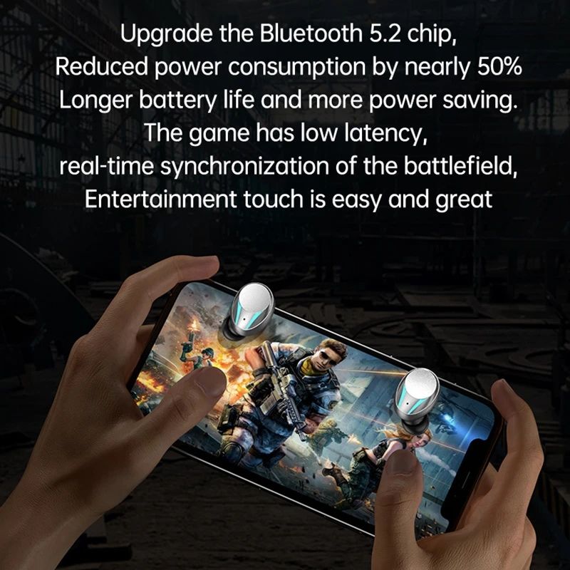 GreatMall® M41 Bluetooth Earphone Wireless Earbuds Smart Touch Digital Display Stereo Earpods With Colour Light Magnetic Suction Headset