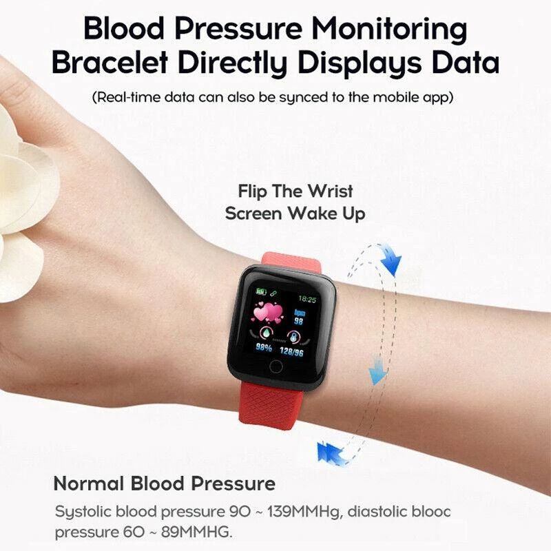GreatMall® Smart Watch Sport Wristband Running Fitness Monitor Track Heart Rate Message Remind Men Smartwatch Woman Clock