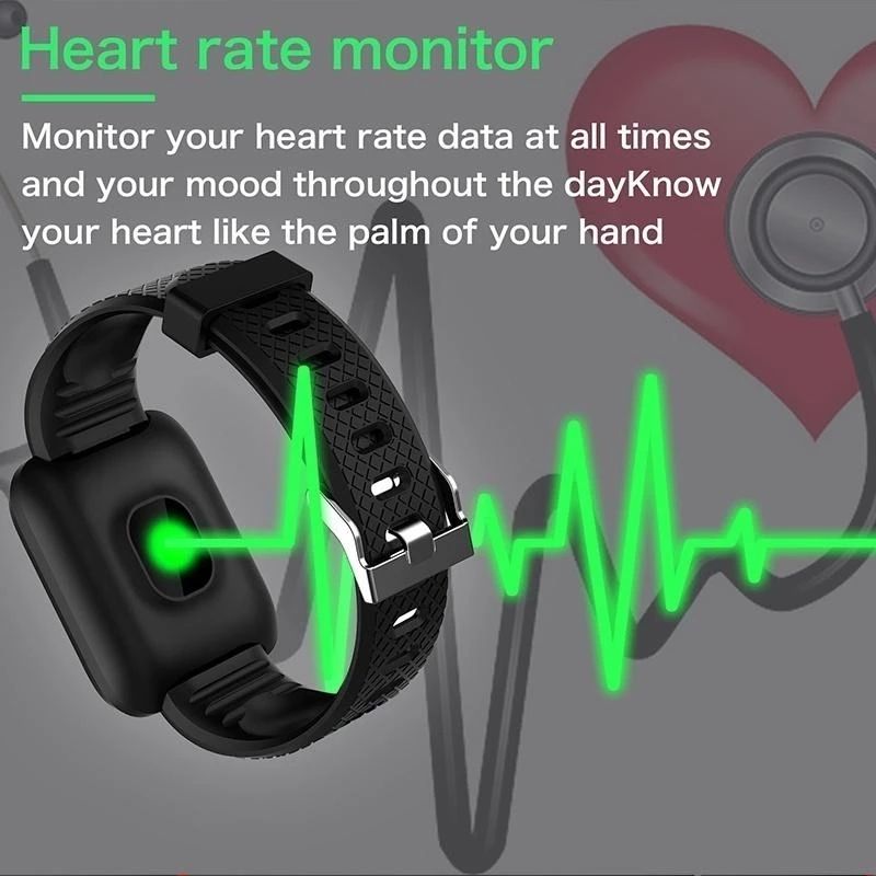 GreatMall® Smart Watch Sport Wristband Running Fitness Monitor Track Heart Rate Message Remind Men Smartwatch Woman Clock