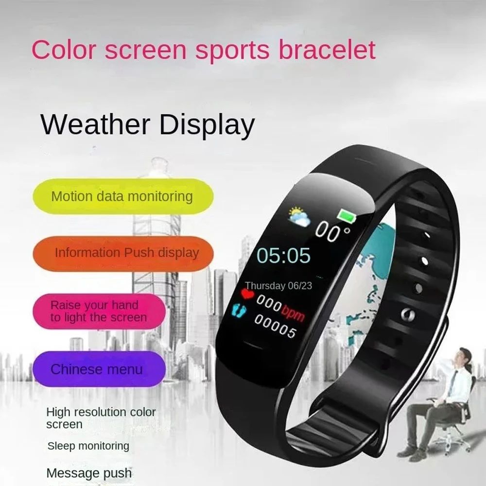 GreatMall® Smart Watch Sport Wristband Fitness Monitoring Track Heart Rate Call and Message Remind Men Smartwatch for Men Women Kids Gift
