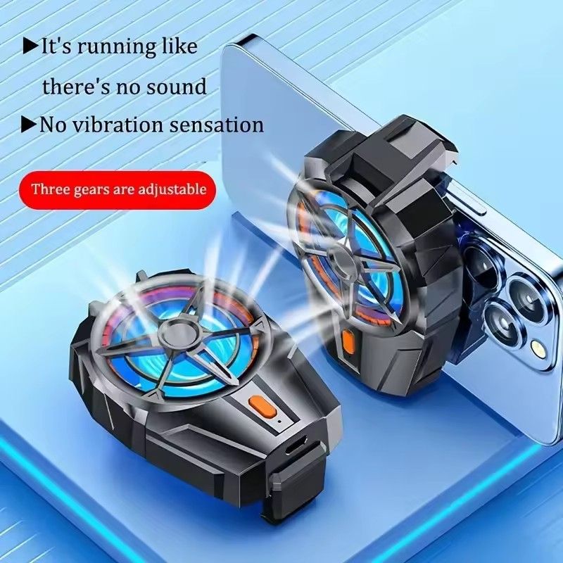 GreatMall® X52 Cooling Fans For Mobile Phone Rechargeable Battery Silent Cooler Three Speed Adjustable Cell Phone Gaming Radiator Clip