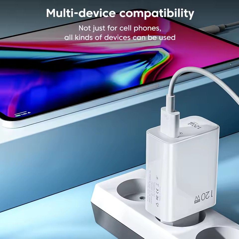 【Free Gift】GreatMall® 120W Ultra Fast Charger QC 5.0 UK Plug 6A Type C Cable For IPhone Pro Max Samsung Rapid Charging Adapter