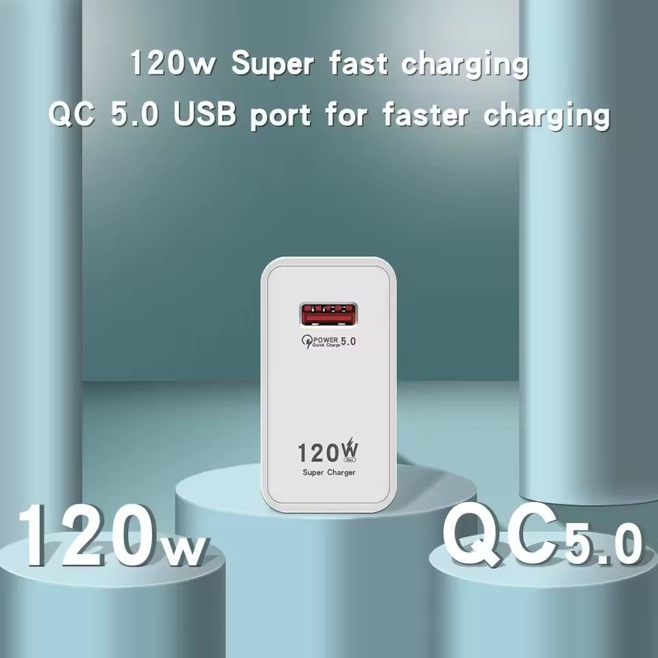 【Free Gift】GreatMall® 120W Ultra Fast Charger QC 5.0 UK Plug 6A Type C Cable For IPhone Pro Max Samsung Rapid Charging Adapter