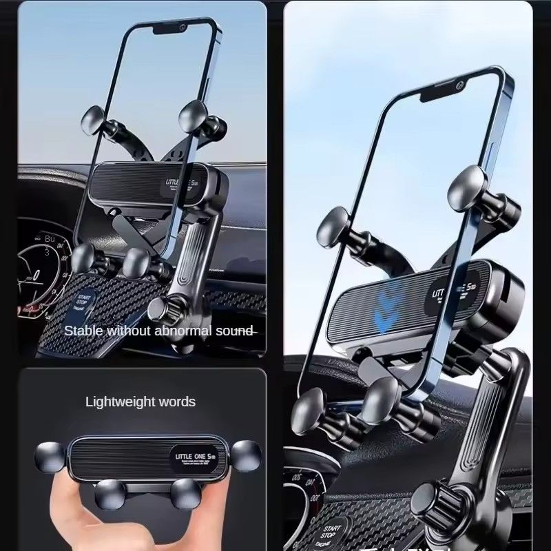 GreatMall® New 360° Rotation Gravity Car Phone Holder Air Vent Clip Navigation Stand Telescopic Air Outlet Phone Support for 4.7-7 inc