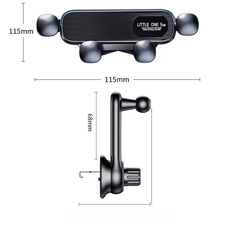 GreatMall® New 360° Rotation Gravity Car Phone Holder Air Vent Clip Navigation Stand Telescopic Air Outlet Phone Support for 4.7-7 inc