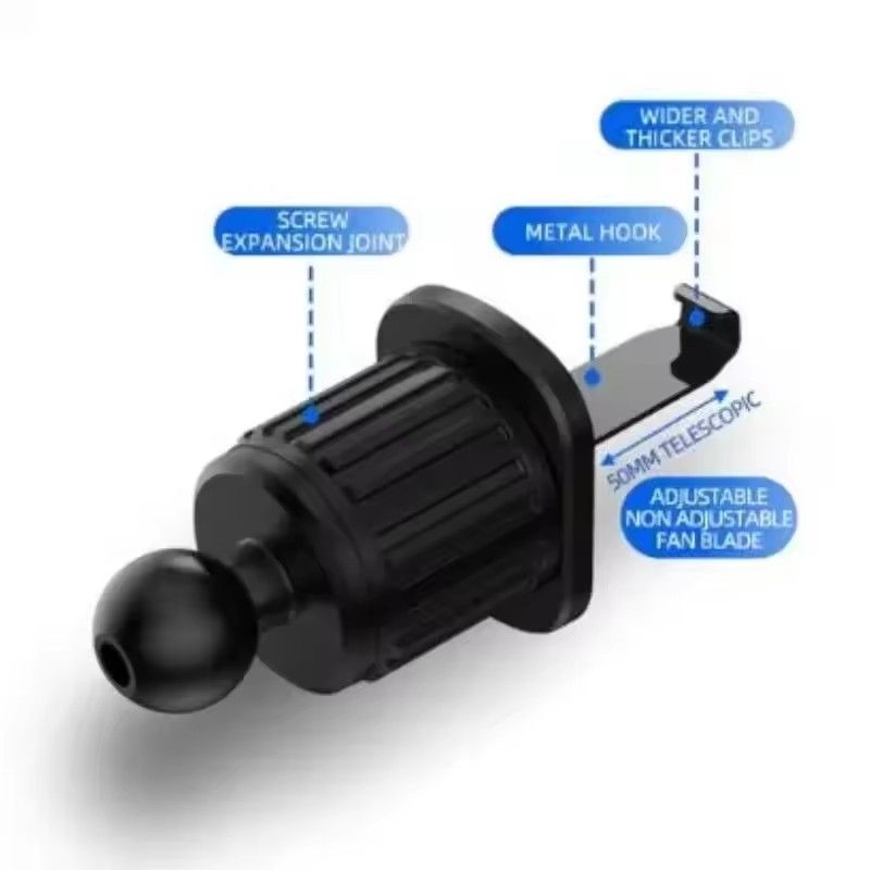 GreatMall® New 360° Rotation Gravity Car Phone Holder Air Vent Clip Navigation Stand Telescopic Air Outlet Phone Support for 4.7-7 inc