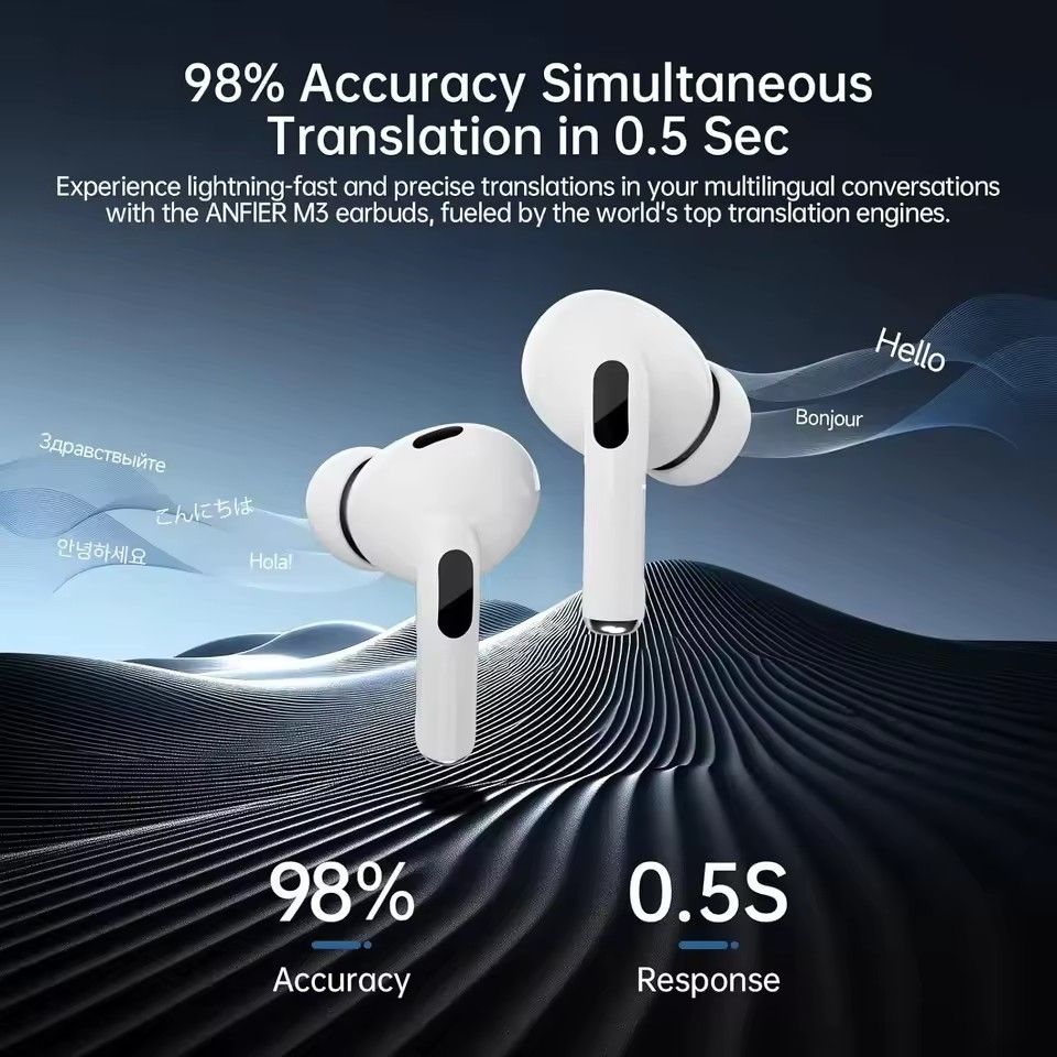 GreatMall® A9 Pro ANC Wireless Earbuds Bluetooth 5.3 Earphones App Noise-canceling Earpods Call Headphones Waterproof Sports Gaming Touch Screen Headset