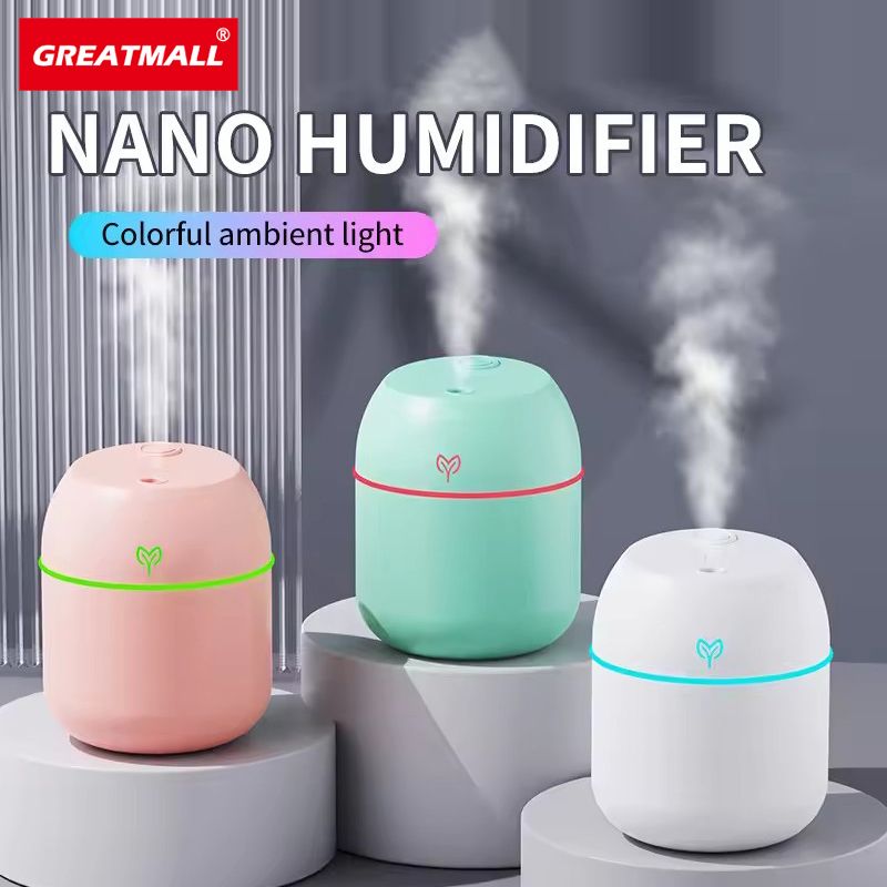 GreatMall® 250ML Mini Ultrasonic Air Humidifier Romantic Light USB Essential Oil Diffuser Car Purifier Aroma Anion Mist Maker With LED Lamp
