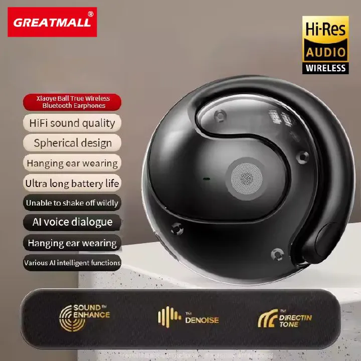 GreatMall® TWS Bluetooth Earphone Wireless Earbuds JM13 HiFi Sound Ear Hook Sport Music Earpods IPX5 Waterproof Headset for Android IOS