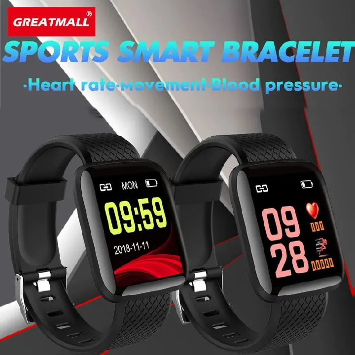 GreatMall® Smart Watch Sport Wristband Running Fitness Monitor Track Heart Rate Message Remind Men Smartwatch Woman Clock